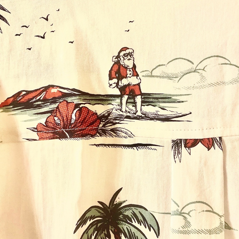 BNWOT Jack O’Neill Santa on vacation Hawaiian shirt
Holiday PERFECT!